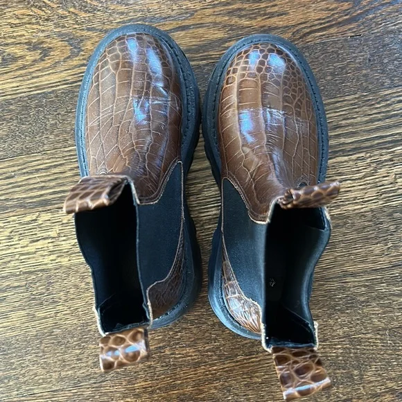 Simon Miller brown crocodile Chelsea boots size 38 - Picture 5 of 5
